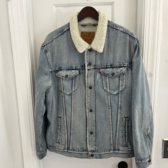 Levi’s Sherpa Lined Trucker Jacket Sz XXL - Picture 1 of 5